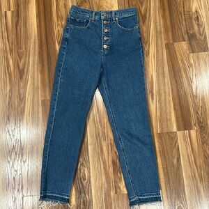 Express Super High Rise Mom Jeans Size 4 Regular